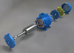 Motor trifásico 3D