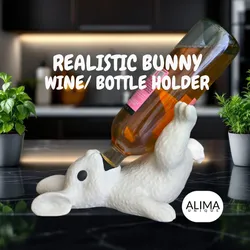 Realistic Bunny Wine / Bottle Holder / Print in Parts / Easter Home Decoration