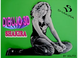 SHAKIRA Dibujo 3D