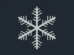 Snowflake with string hole - Free 3D Print Model