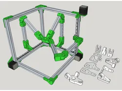 Tripteron three axis fused filament fabrication printer or pick and place robot