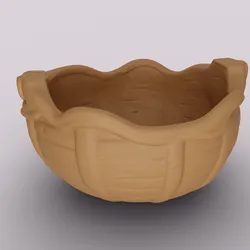 3D Printable Barrel Planter Pot