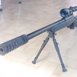 Airsoft sniper rifle flash hider