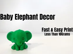 Baby Elephant Decor - Free 3D Print Model