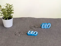 Beautiful keychain with the name Lilo - Free 3D Print Model