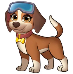 cute dog wearing goggles