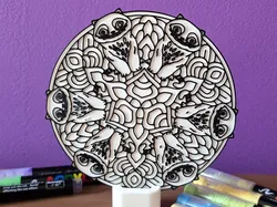 Derpy Tiger Kpop Coloring Mandala Craft - Free 3D Print Model