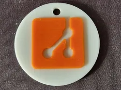 Git Logo Keyring - Free 3D Print Model