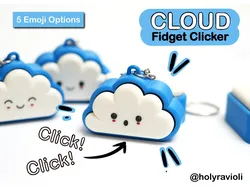 Key Switch Fidget Toy Cloud - Free 3D Print Model