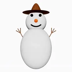 Snowman 3D Model