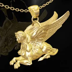 Sphinx gold pendant jewelry 3D print model
