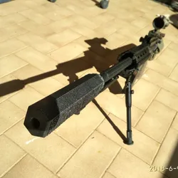 Tahitian style airsoft silencer for 14mm CCW
