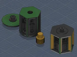 Almacenamiento Magnético de Boquillas con Forma Poligonal H2C - Modelo de impresión 3D gratuito