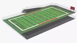 American Football Field with Markings 3D model