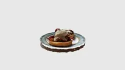 Breakfast bread with egg and bacon 3d scan free