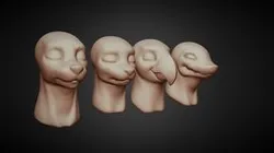 Different species speed sculpt face practice