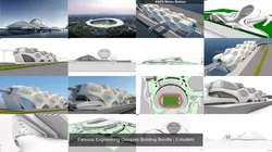 Famous Engineering Complex Building Bundle 3D Model Pack