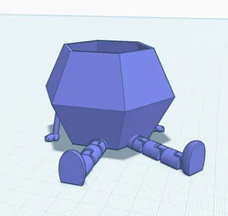 Geometric Vase with Arms and Legs