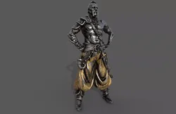 Hun warrior statue 3D model 3D model