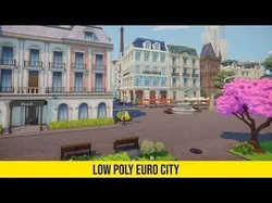 Low Poly Euro City Low-poly 3D model