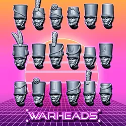 Napoleonic Wars Infantry Heads (17 heads)