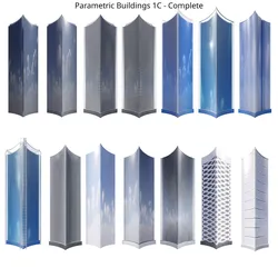 Parametric Building Collection 1C 3Complete 3D model