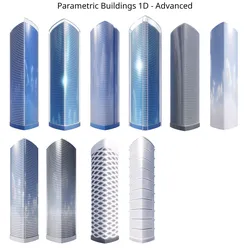 Parametric Building Collection 1D 2Advanced 3D model