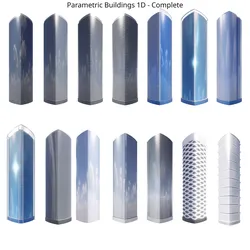 Parametric Building Collection 1D 3Complete 3D model