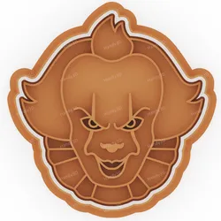 Pennywise Simple Face - Cookie Cutter & Stamp - 8 cm