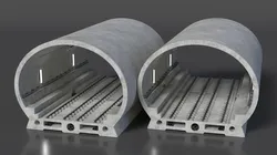 Railway Tunnel Section Straight 3D model