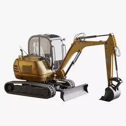Realistic Compact Track Excavator byTerlan125 High Quality 3D model