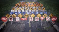Road Signs Package  120 Assets Low-poly 3D model