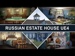 Russian Estate House Unreal Engine 4 Low-poly 3D model