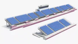Sports Arena Grandstand with Central Booth 3D model