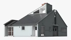 Vanna Venturi Architectural House 1964 with Interior 3D model