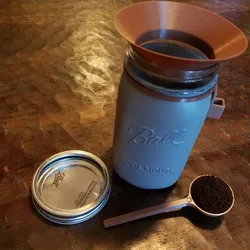 CWCDesigns Coffee scoop, scoop holder, and funnel for mason jar