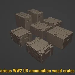 DIORAMA - US WW2 ammunition crates - 1/35
