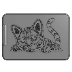 Lounging Lynx Luxe: Etched Feline Bead Box