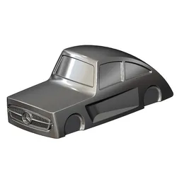 Ribbed sides scoop Mercedes 300SL gullwing grille car sculpture 3D print model