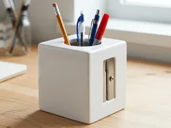 Square pencil sharpener pencil holder - Free 3D Print Model