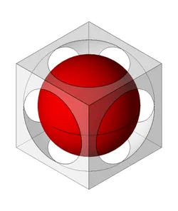trapped sphere in cube