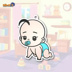 BABY BOY CRAWLING KEYCHAIN
