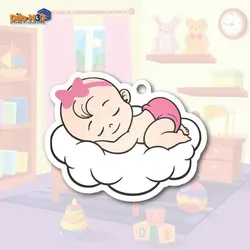 BABY GIRL CLOUD KEYCHAIN