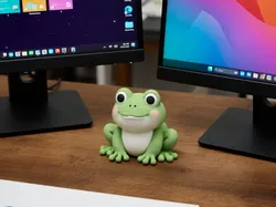 Cute Frog Desk Buddy Mini Figure - Free 3D Print Model