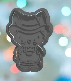 Easter Farmer Bunny Cookie Cutter