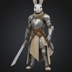 Knight Hare Warrior 3D STL file for printing