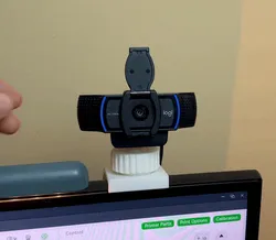 Webcam mount with ball swivel joint