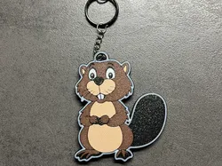 adorable beaver keychain - Free 3D Print Model
