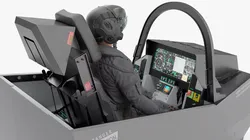 Cockpit Simulator F-35 with Pilot USAF 3D model