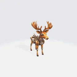 Futuristic Steampunk Robotic Deer with Mechanical Details